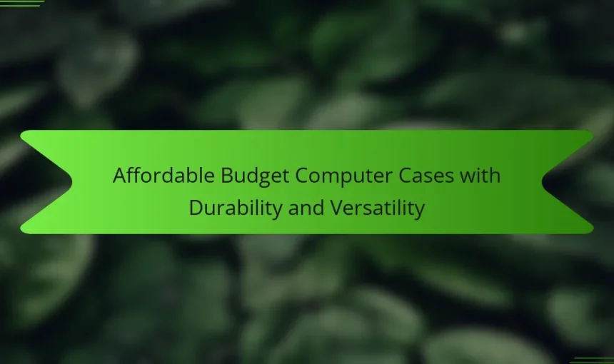 Affordable Budget Computer Cases with Durability and Versatility