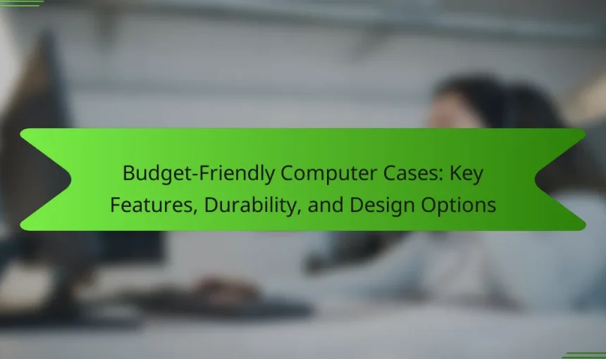 Budget-Friendly Computer Cases: Key Features, Durability, and Design Options