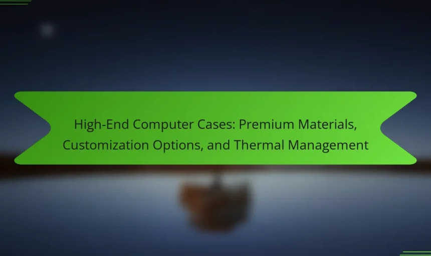 High-End Computer Cases: Premium Materials, Customization Options, and Thermal Management