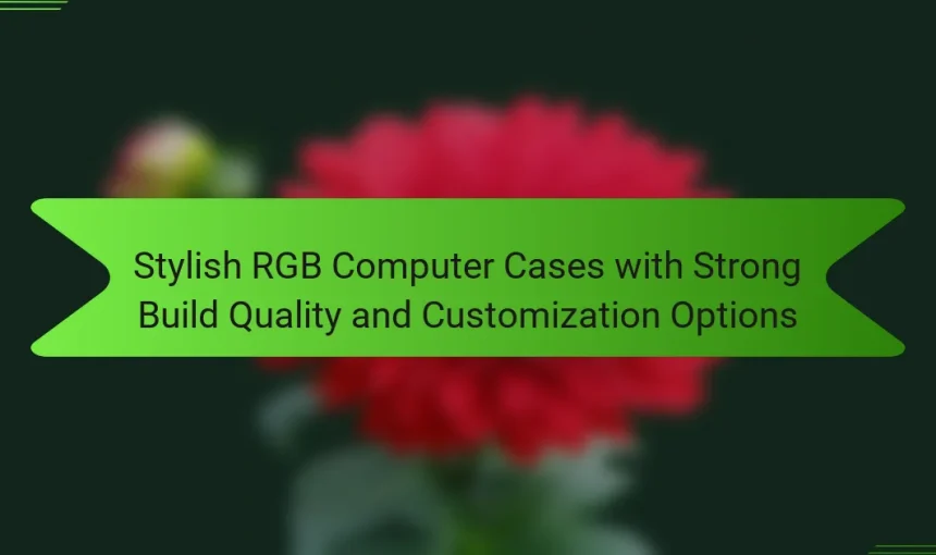 Stylish RGB Computer Cases with Strong Build Quality and Customization Options