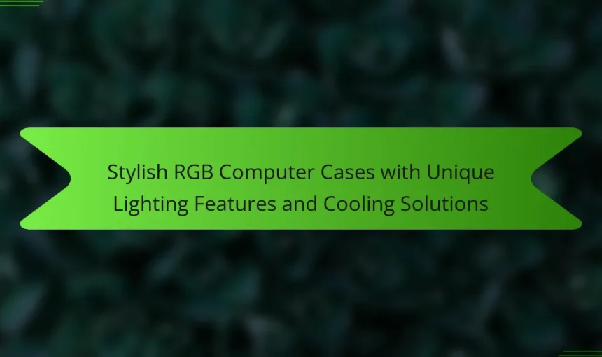 Stylish RGB Computer Cases with Unique Lighting Features and Cooling Solutions