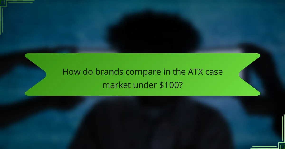 How do brands compare in the ATX case market under $100?