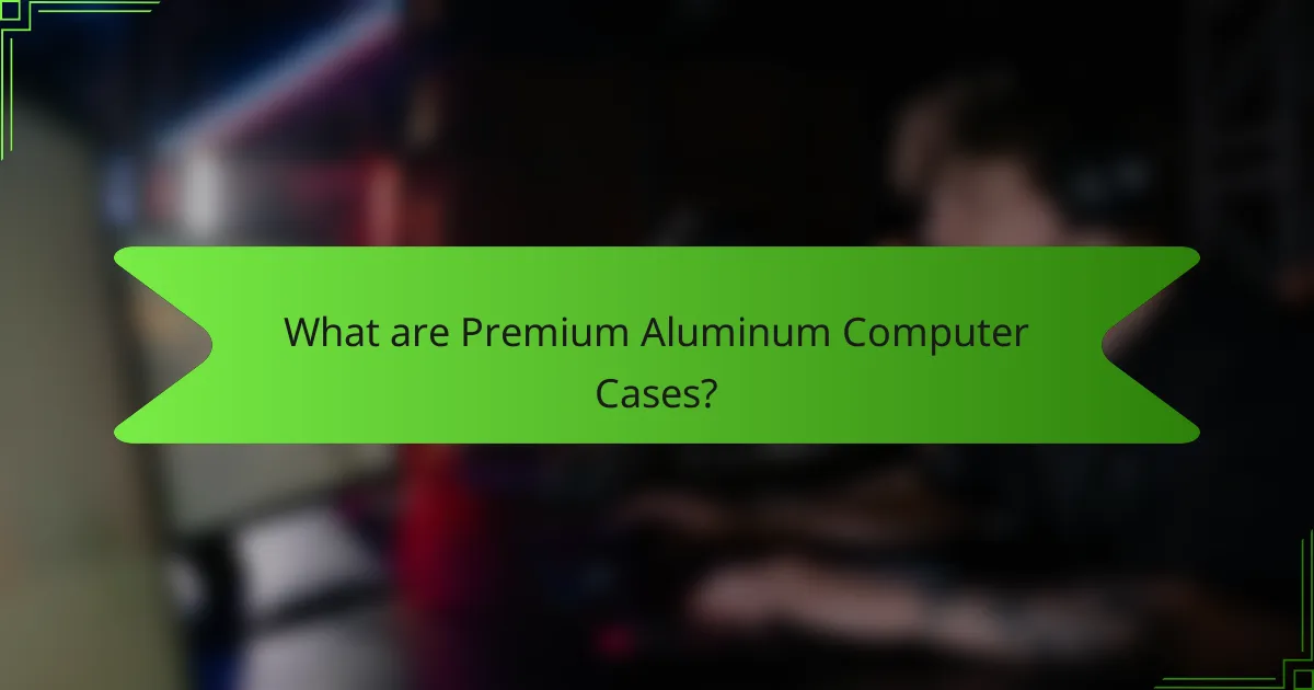 What are Premium Aluminum Computer Cases?