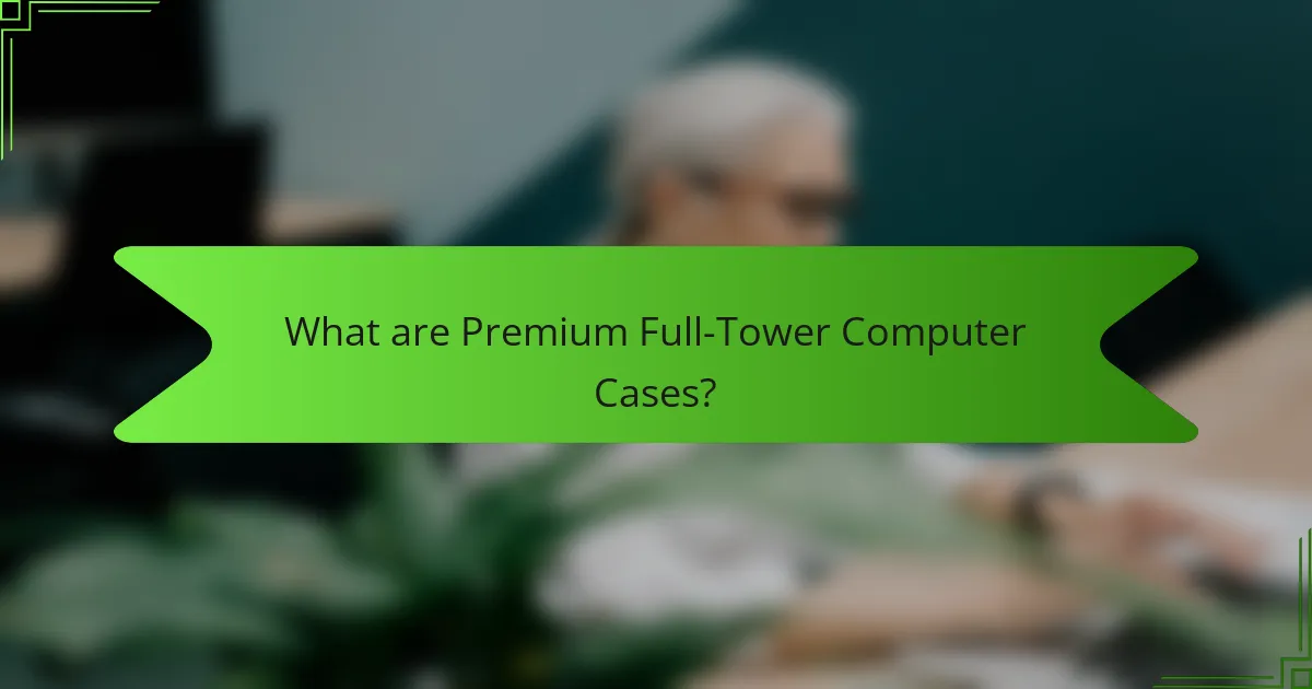 What are Premium Full-Tower Computer Cases?