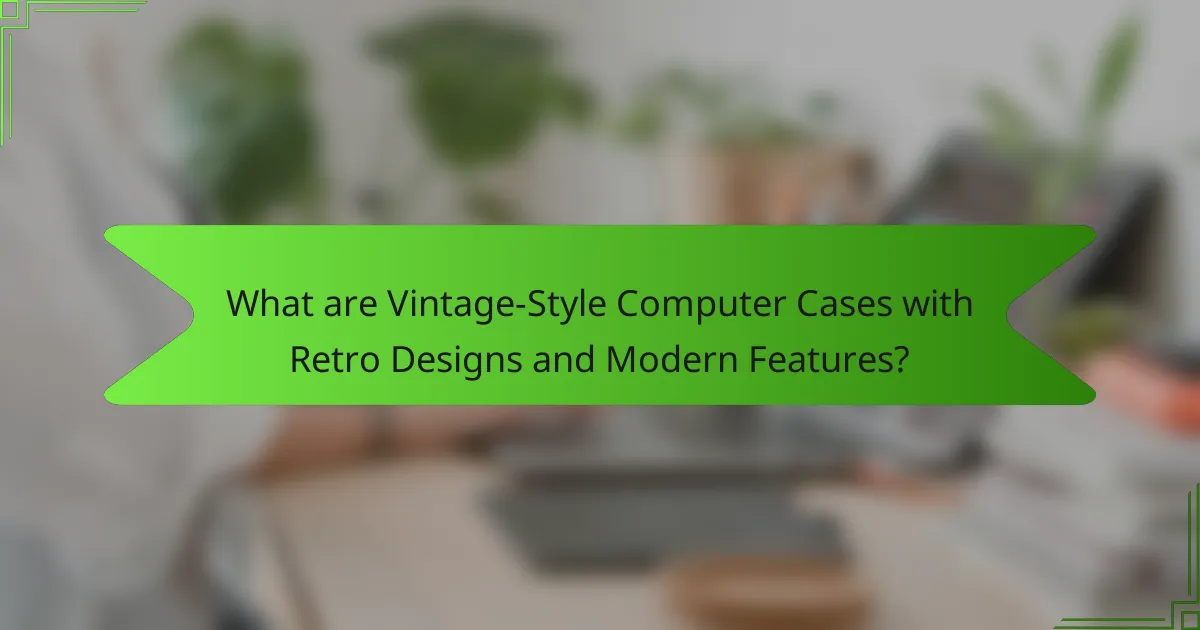 What are Vintage-Style Computer Cases with Retro Designs and Modern Features?